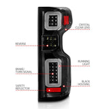 ANZO 19-21 Chevy Silverado Full LED Taillights Black Housing Clear Lens G2 (w/C light Bars)