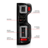 ANZO 19-21 Chevy Silverado Full LED Taillights Black Housing Clear Lens G2 (w/C light Bars)