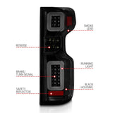 ANZO 19-21 Chevy Silverado Full LED Taillights Black Housing Smoke Lens G2 (w/C light Bars)