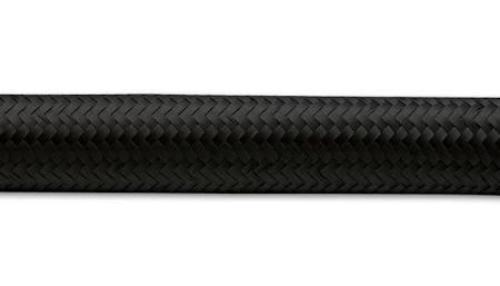Vibrant 20ft Roll of -6AN Black Nylon Braided Flex Hose - Hose ID 0.34