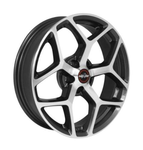 Race Star 95 Recluse 17x4.5 5x120bc 1.75bs Metallic Gray Machined Face Wheel