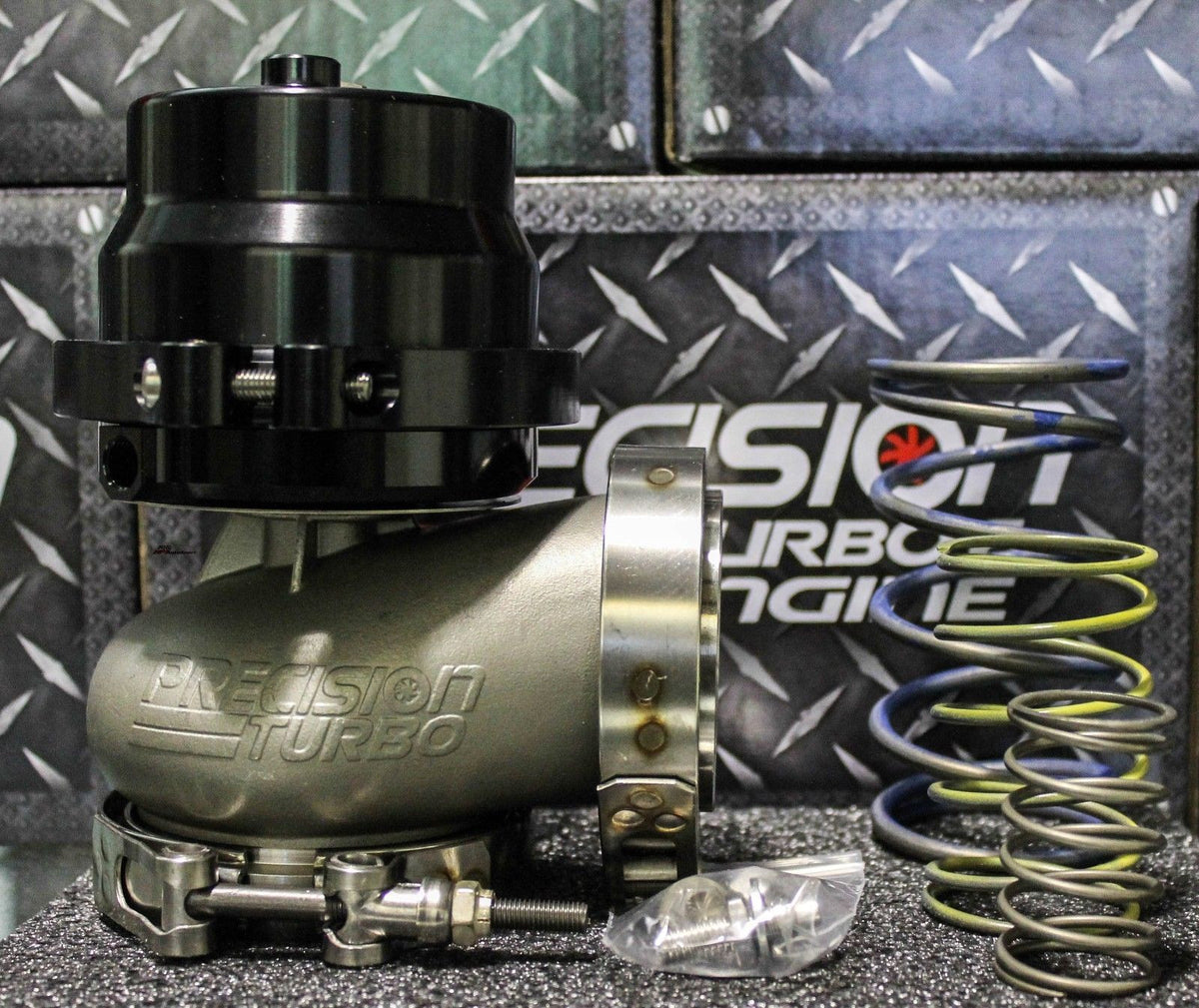 Precision Turbo 66mm Wastegate PW66 w/5 Springs + Vband Clamps and