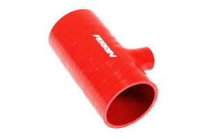PERRIN 22-24 Subaru WRX / 20-25 LGT &amp; OBXT Turbo Inlet Hose w/Turbo Adapter Flange (Short) - Red