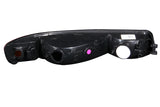 ANZO 1999-2006 GMC Sierra 1500 Euro Parking Lights Black w/ Amber Reflector