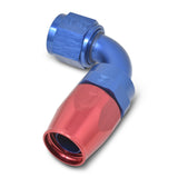 Russell Performance -6 AN Red/Blue 90 Degree Full Flow Hose End