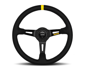 Momo MOD08 Steering Wheel 350 mm -  Black Suede/Black Spokes/1 Stripe