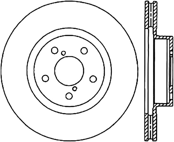 StopTech 05-10 Subaru Impreza WRX/STi Slotted & Drilled Right Front Rotor