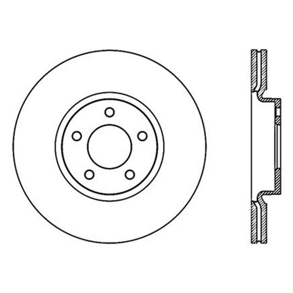 StopTech Power Slot 07-09 Mazdaspeed3 Slotted Left Front Rotor