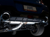 AWE Tuning Subaru BRZ/ Toyota GR86/ Toyota 86 Touring Edition Cat-Back Exhaust- Chrome Silver Tips