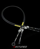 K-Tuned Shifter Cables - Race-Spec Shifter Cables (w/ Billet Trans Bracket) RSX