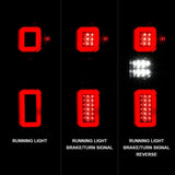 ANZO 19-21 Chevy Silverado Work Truck Full LED Taillights Blk Housing Smoke Lens G2 (w/C light Bars)