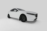 Rally Armor 19-26 Mazda3 Hatchback Black UR Mud Flap w/White Logo