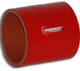 Vibrant 4 Ply Silicone Sleeve - 3" I.D. x 3" Long - Red 2714