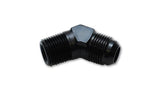 Vibrant -8AN to 3/8in NPT Straight Adapter Fitting - Aluminum