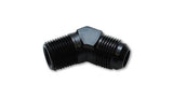 Vibrant -6AN Flare to AN Straight Cut Thread (3/4-16) with O-Ring Adapter Fitting
