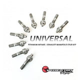 SpeedFactory Titanium Manifold Stud Kit B/D/H-Series Raw for Honda/Acura
