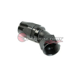 SpeedFactory -16AN 45° Black Hose End Fitting | High Flow Performance Swivel