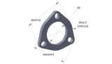 Vibrant 1483S 3-Bolt Stainless Steel Flange - 3" I.D. - Single Flange 1483S