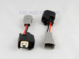 Fuel Injector Clinic Set of 4 inject plug adap for US Car/EV6 (f) to Toyota (m)