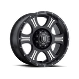 ICON ALLOYS SHIELD SAT BLK MACH - 20 X 9 / 8 X 180 / 12MM / 5.5" BS