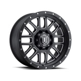 ICON ALLOYS ALPHA SAT BLK MILL WIN - 20 X 9 / 8 X 6.5 / 19MM / 5.75" BS