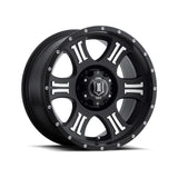 ICON ALLOYS SHIELD SAT BLK MACH - 17 X 8.5 / 5 X 5 / 0MM / 4.75" BS