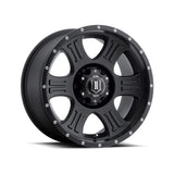 ICON ALLOYS SHIELD SAT BLK - 17 X 8.5 / 5 X 5 / 0MM / 4.75" BS