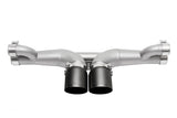 SOUL Center Muffler Bypass Exh-4"Slash Cut Satin Tips for 14-19 Porsche 991 GT3