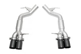 SOUL Res Muffler Bypass Exh-3.5"Strght Cut Blk Tips for 12-18 BMW F06/F12/F13 M6