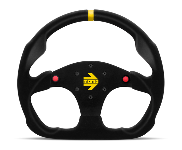 Momo MOD30 Buttons Steering Wheel 320 mm -  Black Suede/Black Spokes/1 Stripe