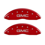 MGP 4 Caliper Covers Engraved Front & Rear GMC Red finish silver ch