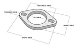 Vibrant 2-Bolt Stainless Steel Flanges - 3" I.D. - (Box of 5 Flanges) 1473
