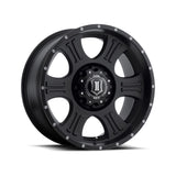 ICON ALLOYS SHIELD SAT BLK - 20 X 9 / 8 X 180 / 12MM / 5.5" BS