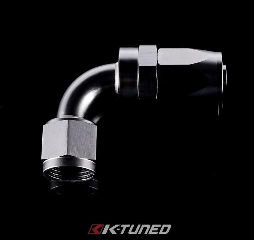 K‑Tuned 90° 6AN Hose End 6HE‑090 – Swivel Aluminum Fitting for Fuel/Oil Lines
