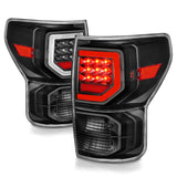ANZO 07-11 Toyota Tundra Full LED Taillights Black Housing Clear Lens G2 (w/C light Bars)