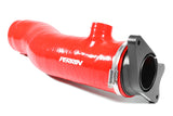 PERRIN 22-24 Subaru WRX / 20-25 LGT &amp; OBXT Turbo Inlet Hose w/Turbo Adapter Flange (Long) - Red
