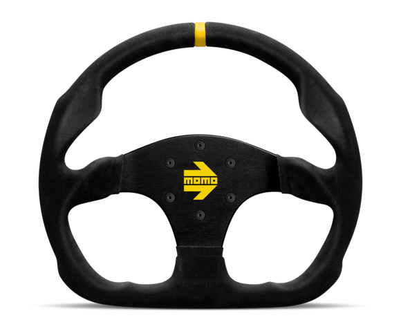 Momo MOD30 Steering Wheel 320 mm -  Black Suede/Black Spokes/1 Stripe