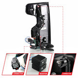 ANZO 19-21 Chevy Silverado Work Truck Full LED Taillights Blk Housing Smoke Lens G2 (w/C light Bars)