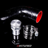 K-TUNED DRIVER SIDE RADIATOR HOSES W/ OPTIONAL FAN SWITCH BUNG K20 or K24 - HPTautosport