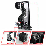 ANZO 19-21 Chevy Silverado Work Truck Full LED Taillights Blk Housing Smoke Lens G2 (w/C light Bars)