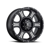 ICON ALLOYS SHIELD SAT BLK MACH - 20 X 9 / 8 X 6.5 / 19MM / 5.75" BS