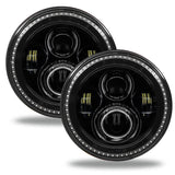 Oracle 7in High Powered LED Headlights - Black Bezel - Dynamic - Dynamic