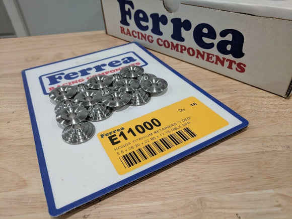 Ferrea Titanium Retainers B18 B18C1 B16 B16A2 H22A Honda Acura (QTY 16)  E11000