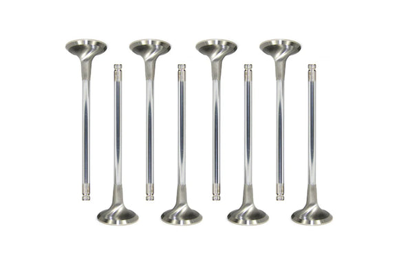 GSC P-D 4G63T Evo1-9/DSM 90-98 Chrome Polished Super Alloy Exhaust Valve - 30.5mm Head(STD) - SET 8