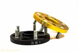 ISC Suspension 5x100 to 5x114 15mm Wheel Adapters Black - Set of 4