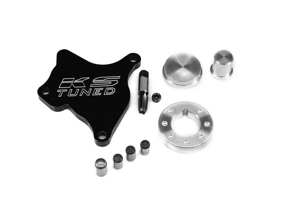 KS‑Tuned F‑Series Balance Shaft Eliminator Kit – Billet Plate & Oil Pump Plugs