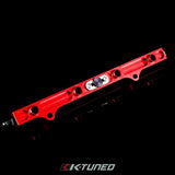 K-Tuned K-Series Fuel Rail (Blue) w/Center Mount Gauge and IAA-KTD-KRL-G30