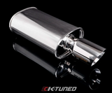 K-Tuned Universal Muffler 2.5" - Polished / Long (Center Inlet / Center Outlet) KTD-MFL-25S