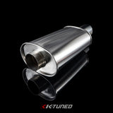K-Tuned Universal Muffler 3" - Polished / Long (Center Inlet / Center Outlet) KTD-MFL-30S