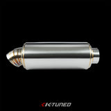 K-Tuned Turndown (Dolphin Tail) Tip Universal Stainless Steel Muffler 2.5" Inlet